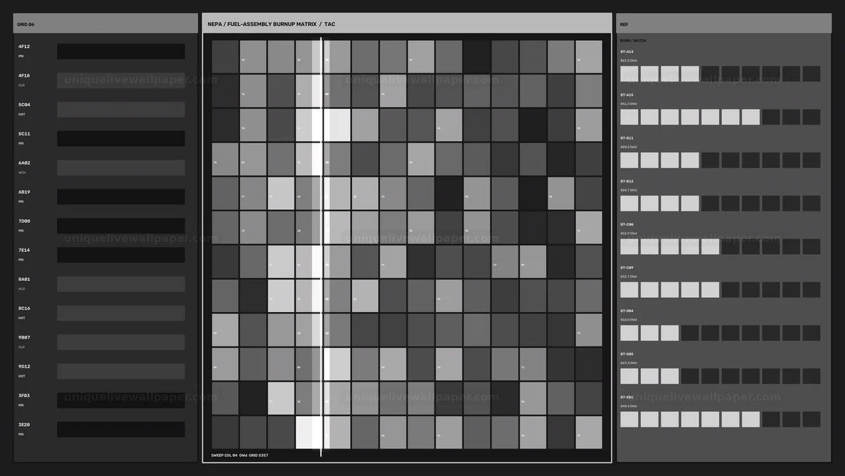 Nuclear Fuel Assembly Burnup Analytics HUD