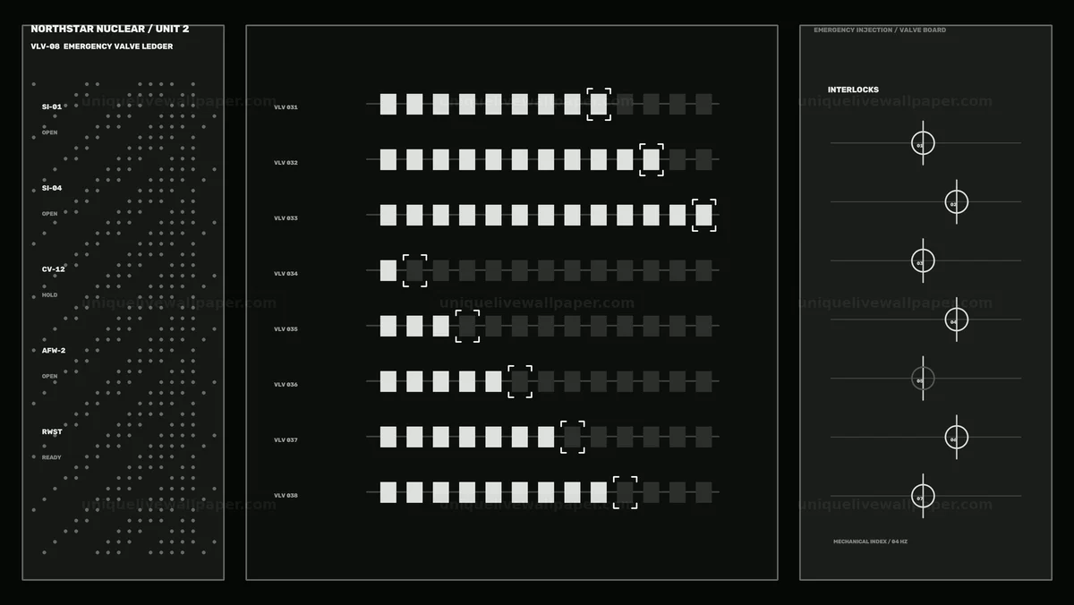 Nuclear Plant Alarm Status Display Seamless Loop