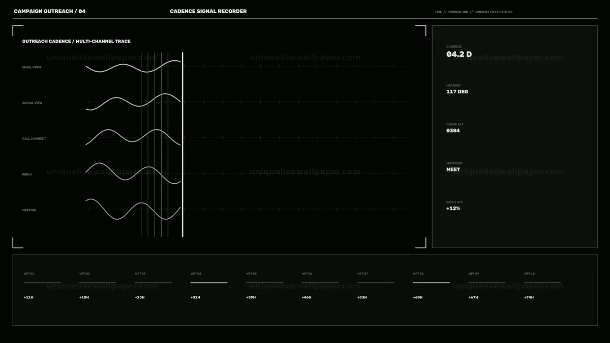 Campaign Outreach Tracking Display HUD Seamless Loop