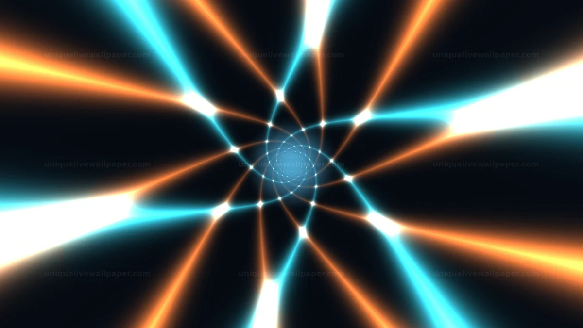 Energy corridor warp background with glowing lines and motion effect