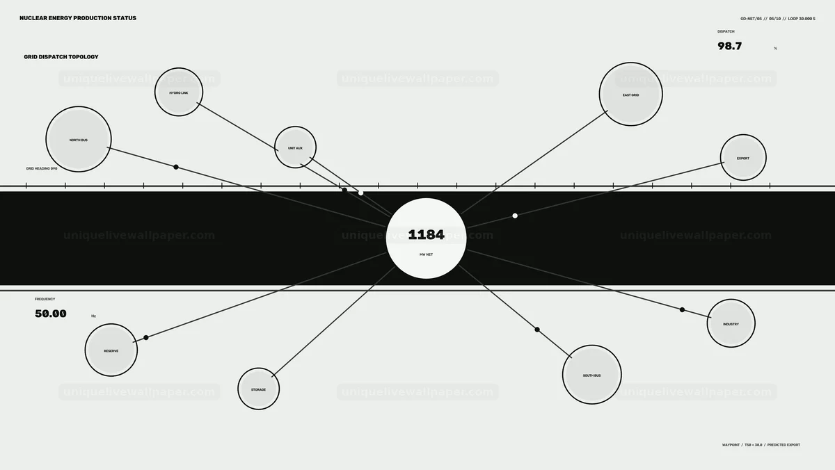 Nuclear Energy Production Status HUD Seamless Loop