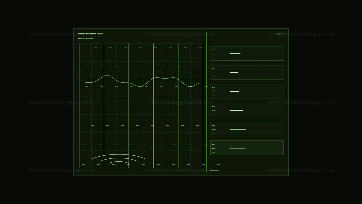 Bathymetric Sonar Defense HUD Seamless Loop