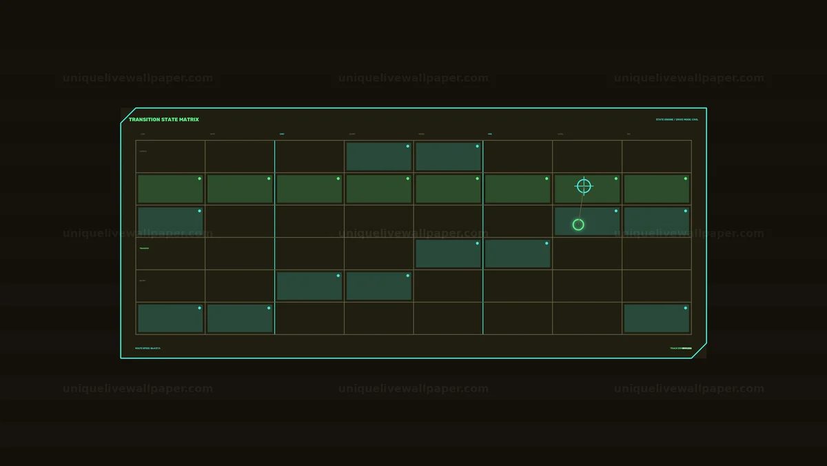 Watermarked thumbnail for Futuristic System Transition Matrix HUD