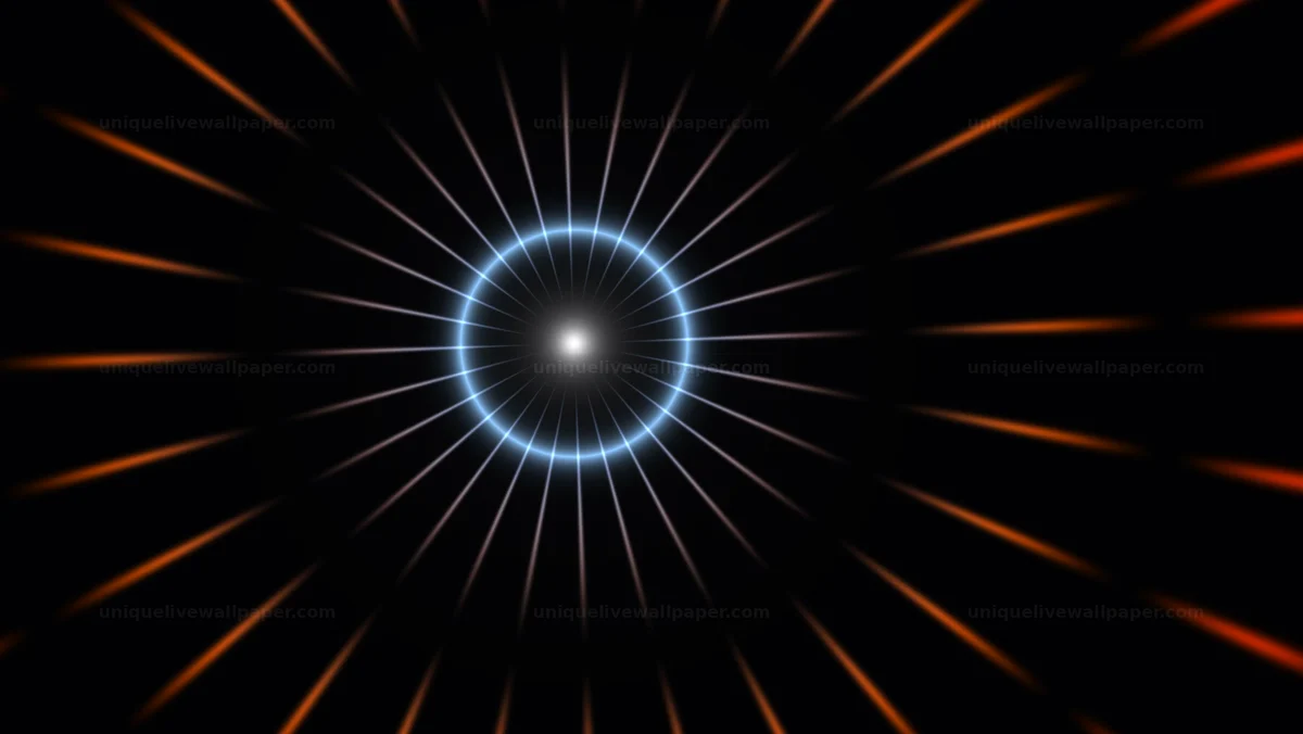 Radiating Blue and Orange Light Streaks Seamless Loop