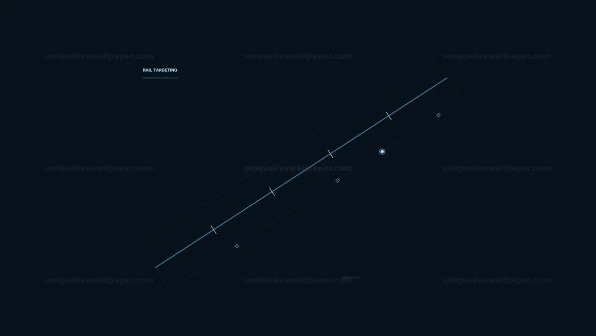 Rail Targeting HUD with Markers Seamless Loop