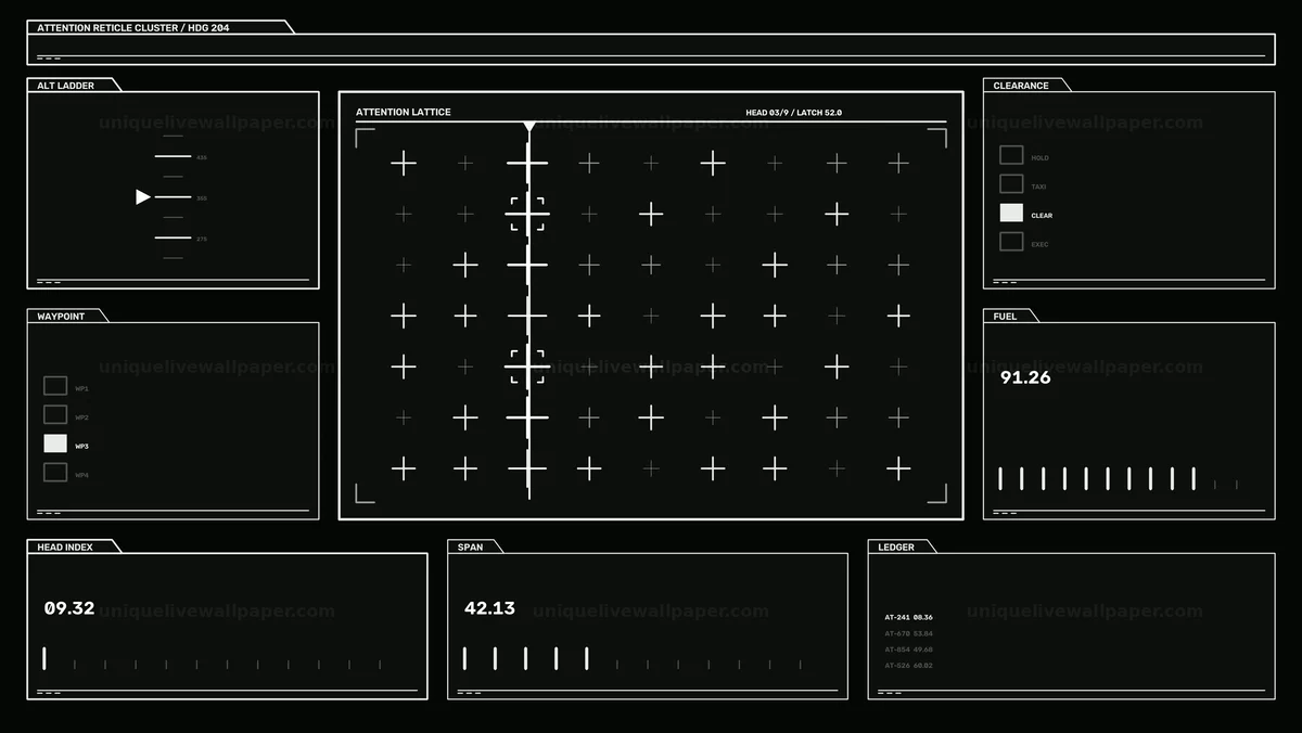Watermarked thumbnail for Aircraft Navigation Reticle HUD Seamless Loop