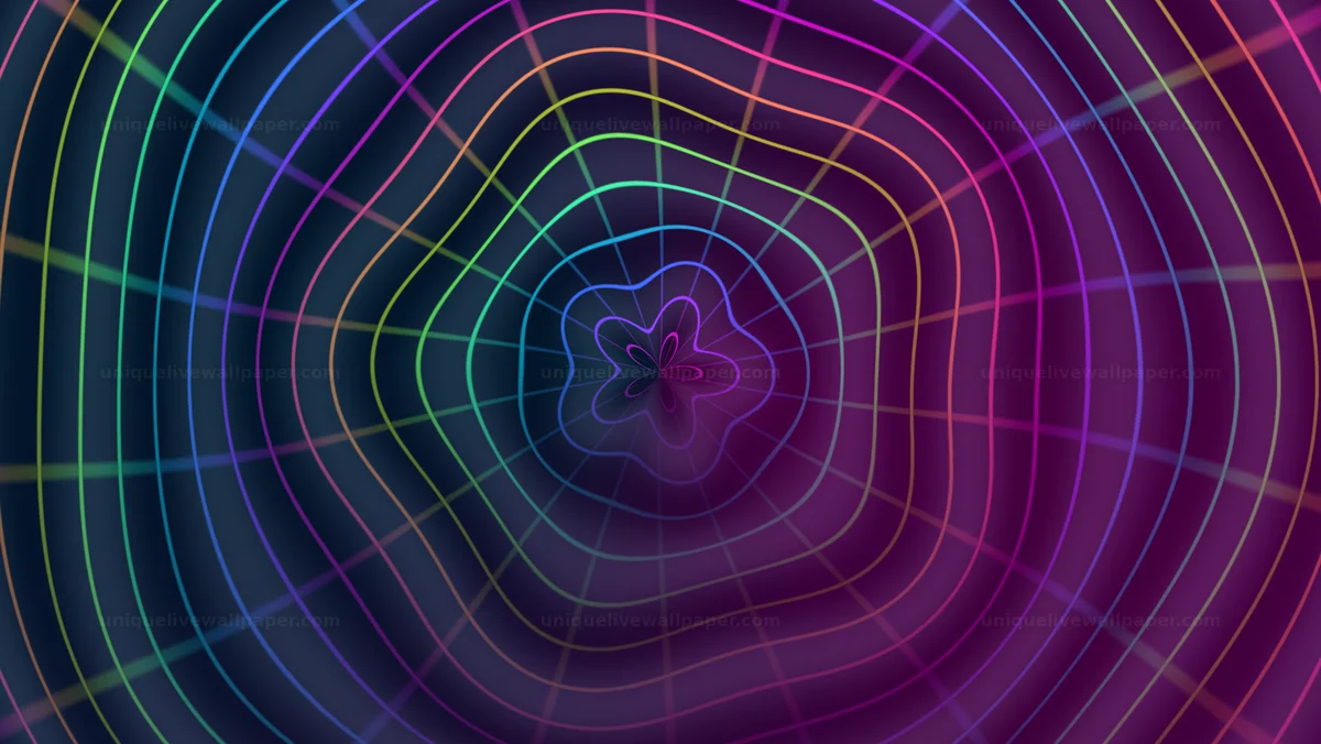Colorful Concentric Ripple Background Seamless Loop