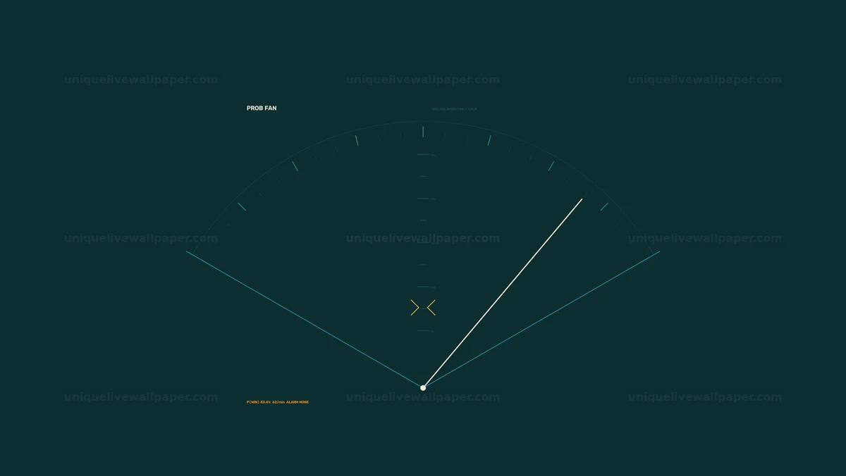 Watermarked thumbnail for Probability Fan HUD Interface Seamless Loop
