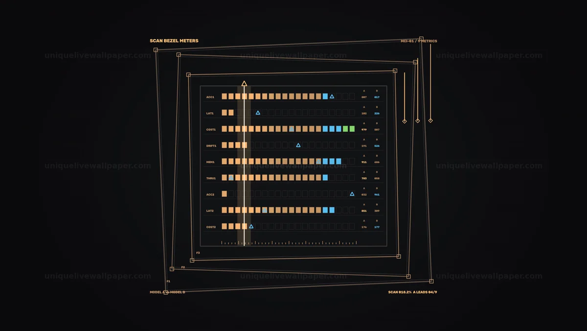 AI Model Comparison HUD Seamless Loop