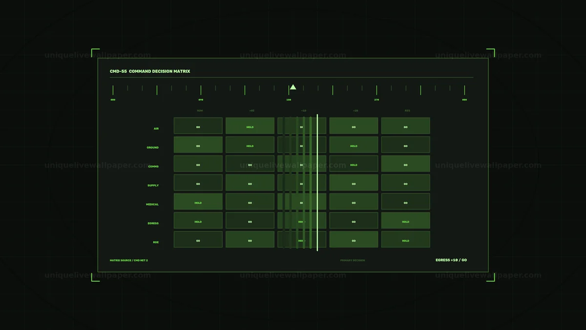 Watermarked thumbnail for Combat Mission Status Matrix HUD Seamless Loop