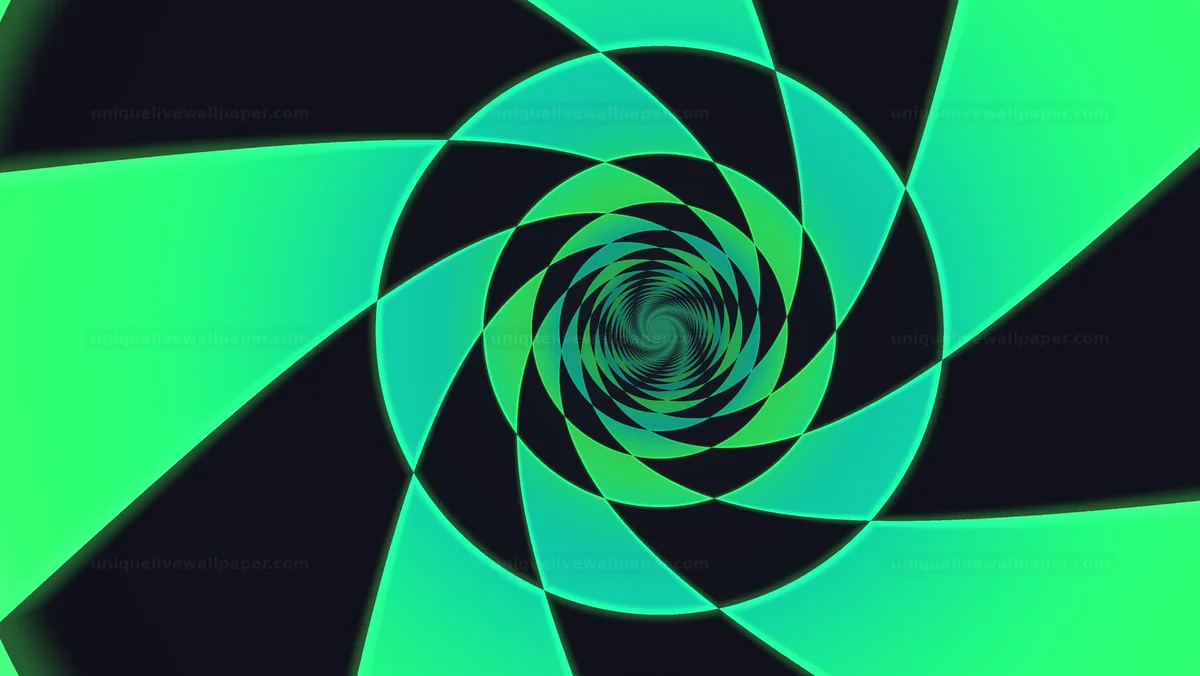 Watermarked thumbnail for Green Spiral Tunnel Transition Seamless Loop