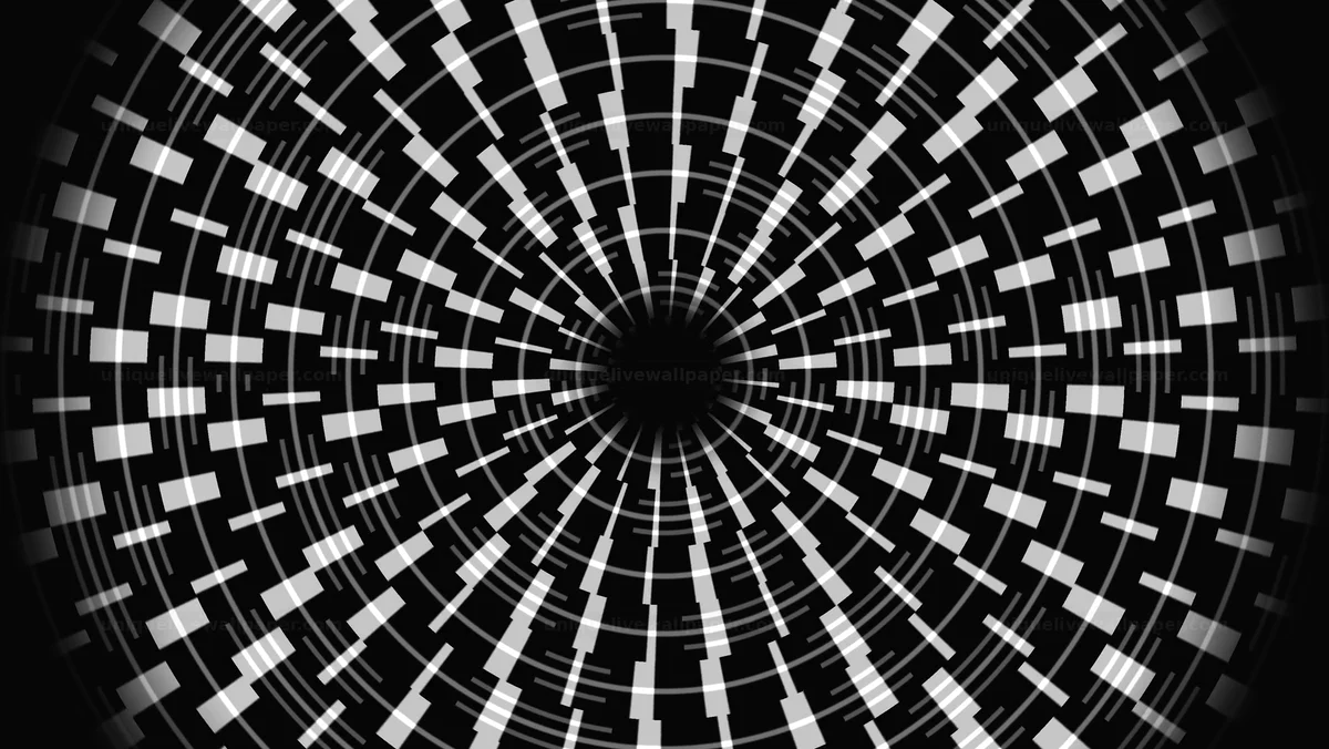 Black and White Geometric Tunnel Seamless Loop