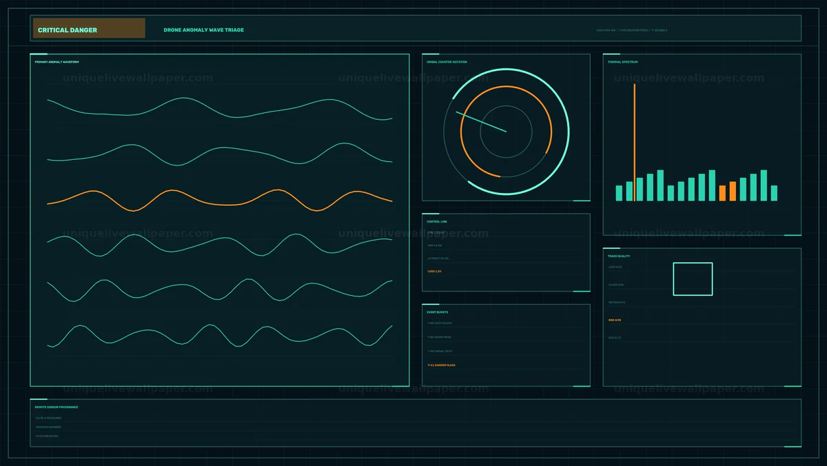 Drone Surveillance Anomaly Dashboard Seamless Loop