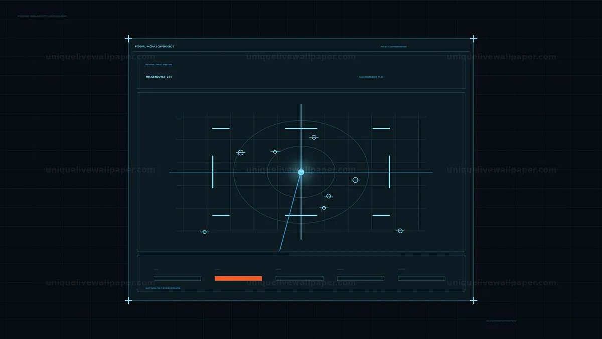 Government-Style Radar Warning Monitor Seamless Loop