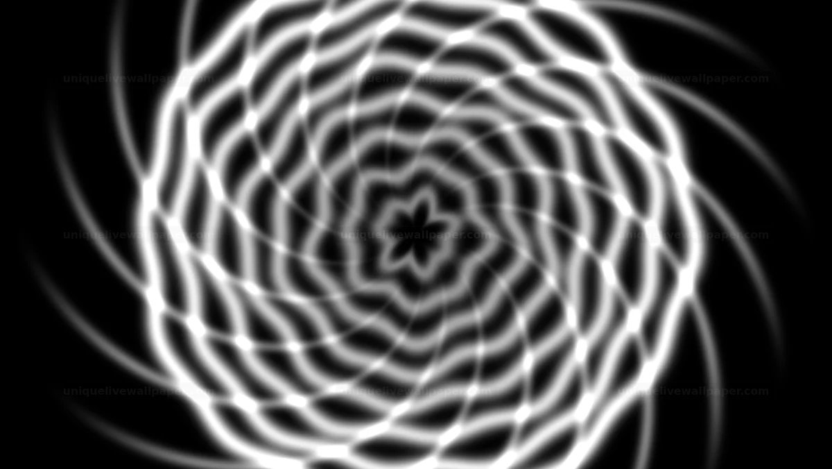 Black and White Rotating Spiral Background Seamless Loop