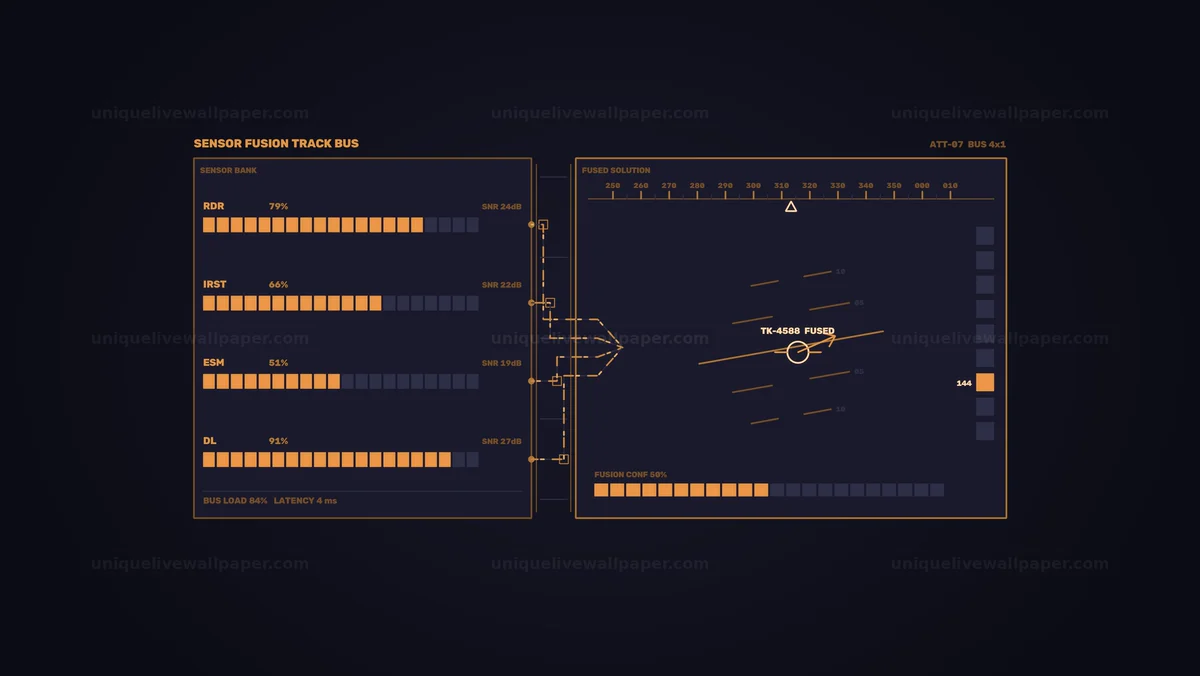Watermarked thumbnail for Advanced Target Tracking HUD Interface Seamless Loop