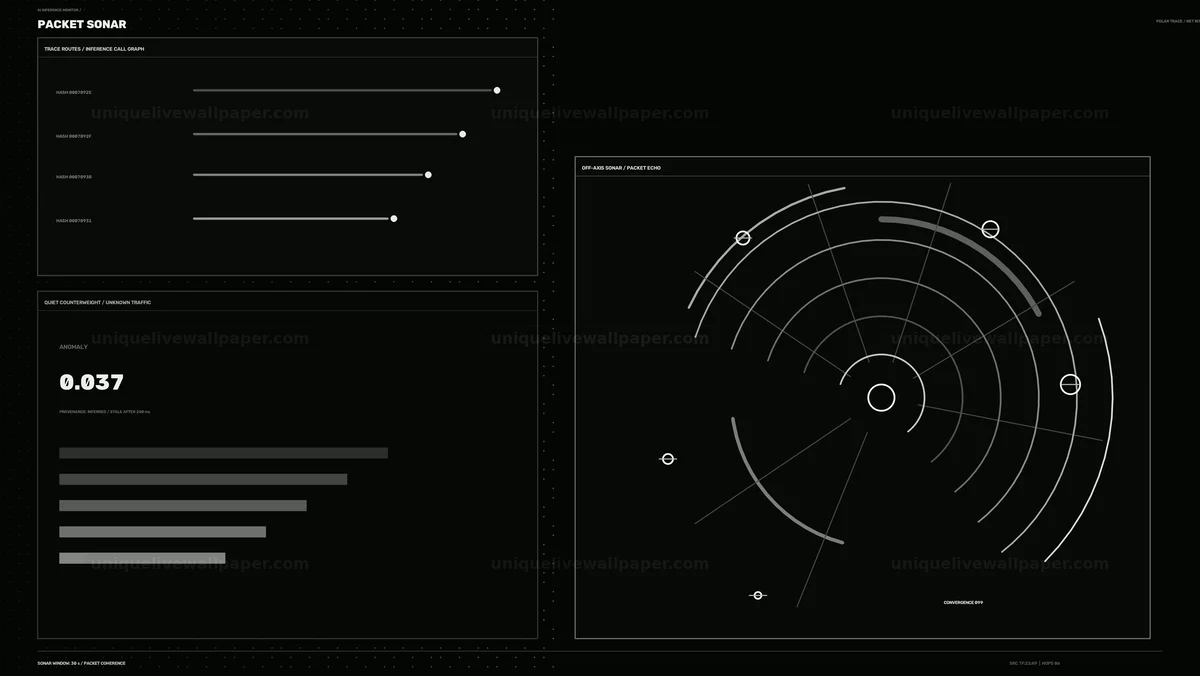 AI Inference Monitoring HUD Seamless Loop