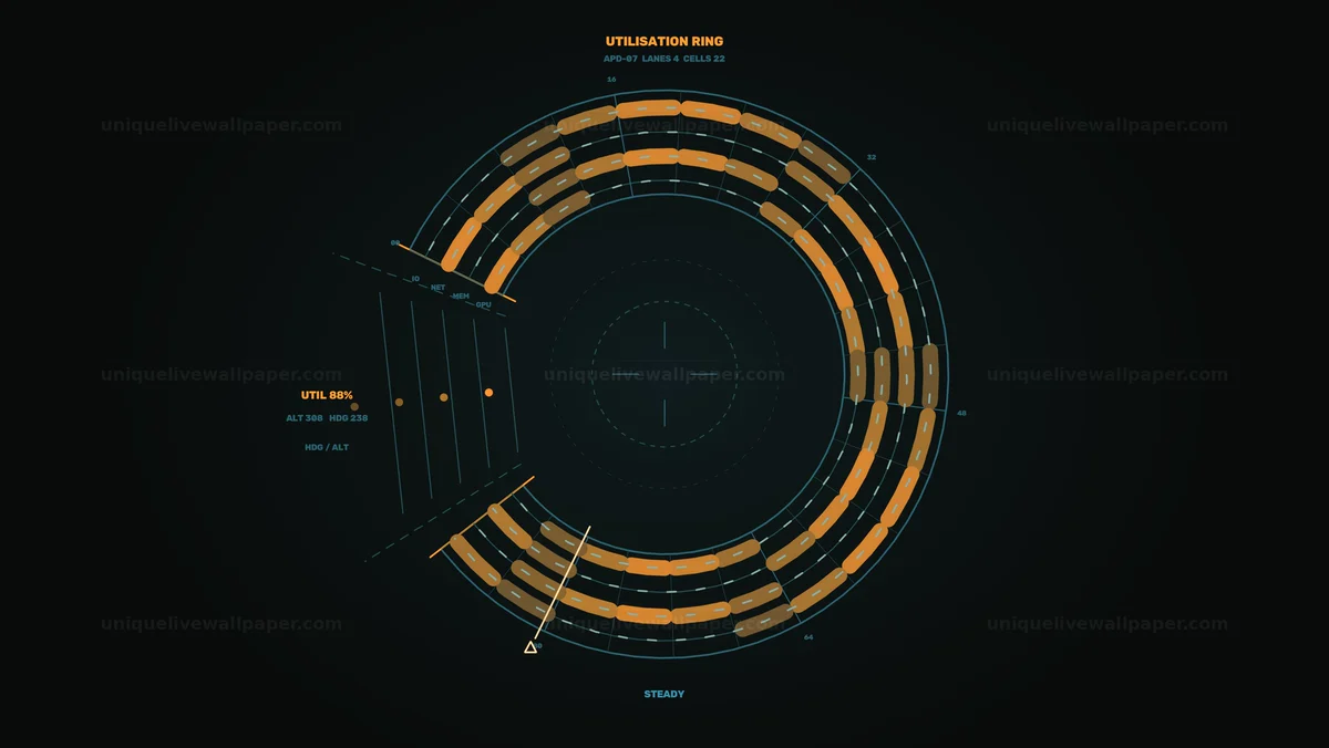 Watermarked thumbnail for Computational Utilization Ring HUD Seamless Loop