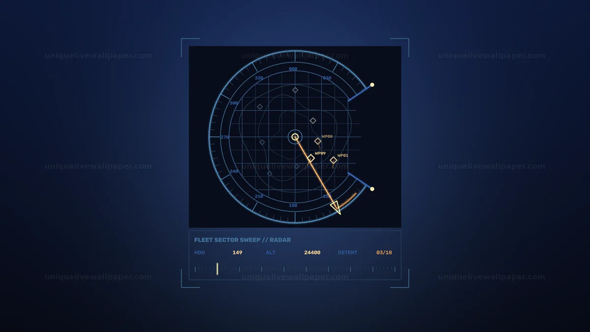 Watermarked thumbnail for Military Aircraft Fleet Monitoring Radar HUD Seamless Loop