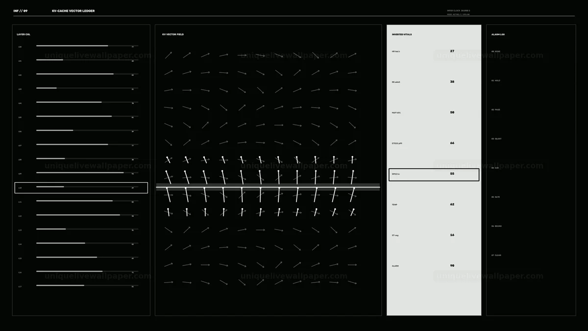 AI Inference Activity Monitor HUD Seamless Loop