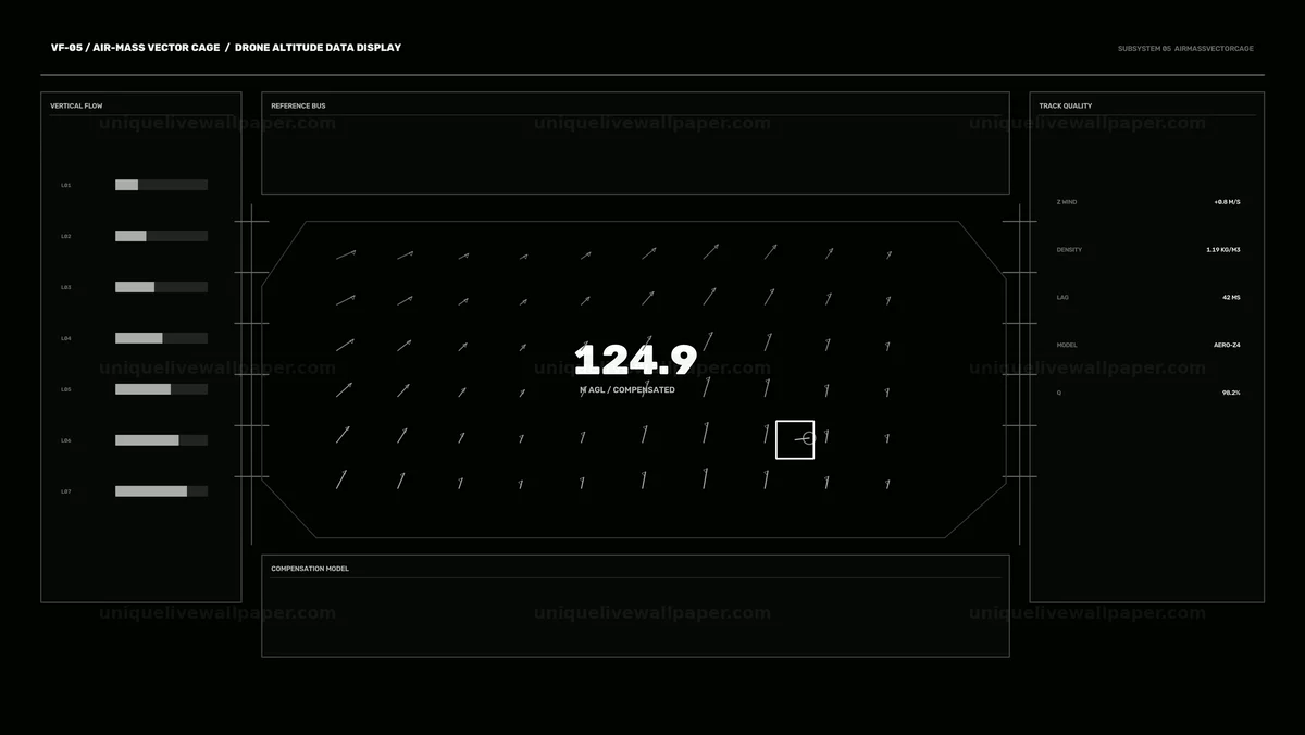 Watermarked thumbnail for Drone Altitude Data Display HUD Seamless Loop