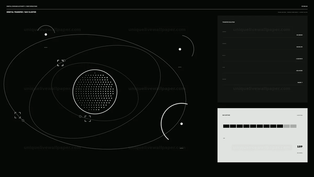 Watermarked thumbnail for Futuristic Space Command Interface Seamless Loop