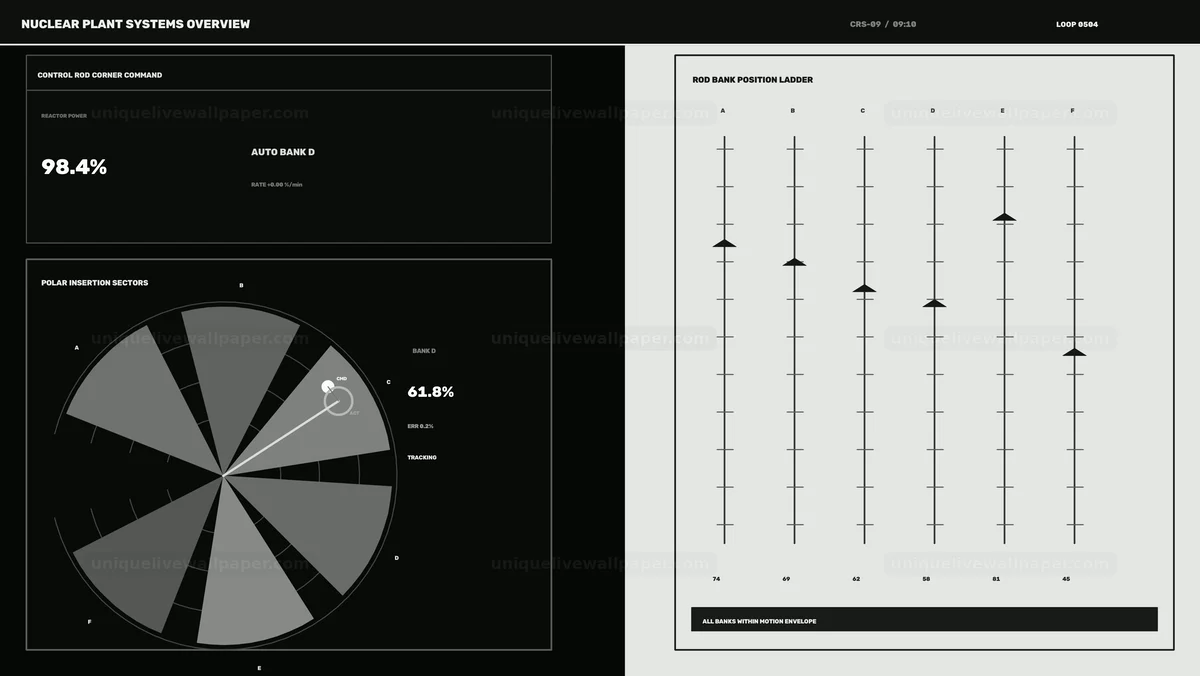 Nuclear Plant Systems Overview Dashboard Seamless Loop