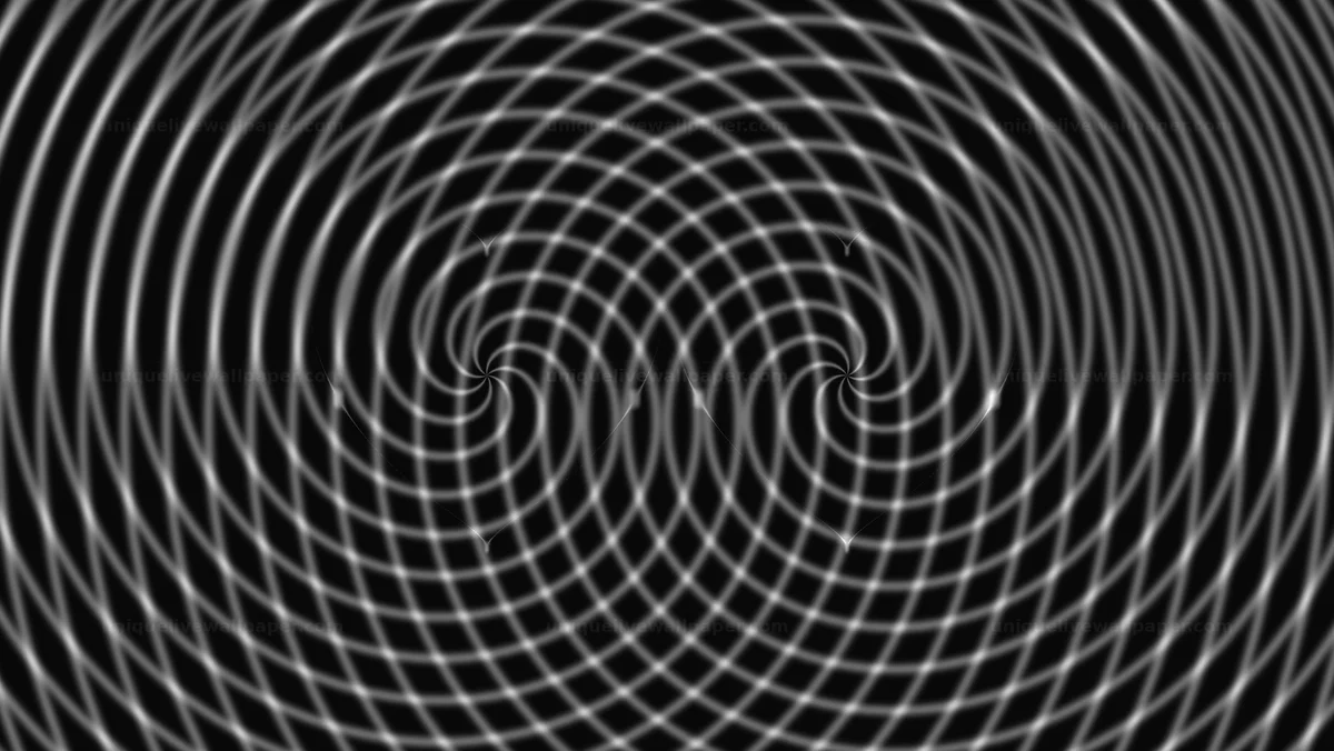 Abstract Monochrome Heart Vortex Seamless Loop