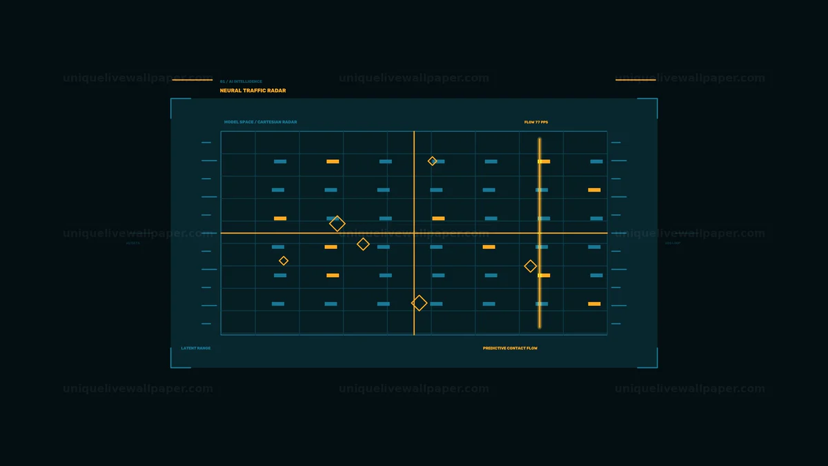 Watermarked thumbnail for AI Data Intelligence Radar Display Seamless Loop