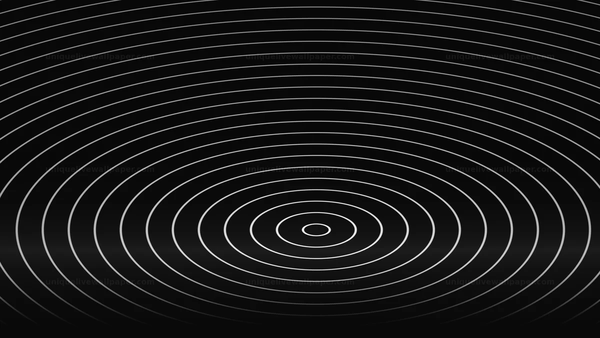 Black and White Concentric Circles Background Seamless Loop