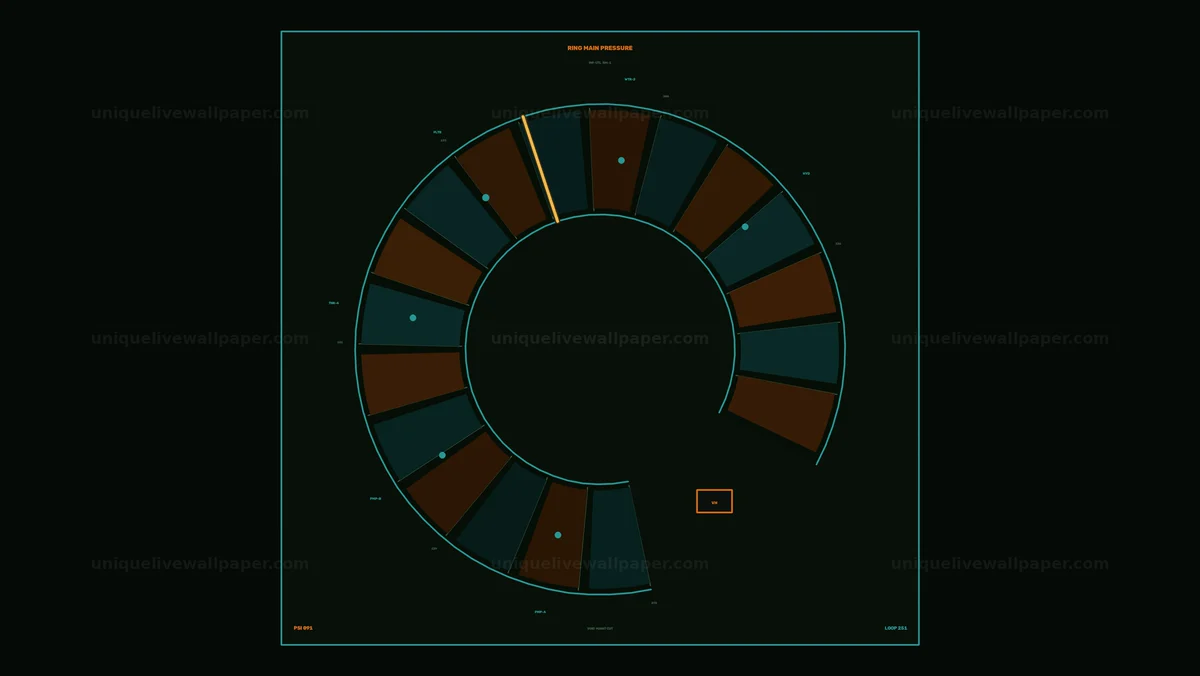 Watermarked thumbnail for Industrial Pressure Gauge HUD Seamless Loop
