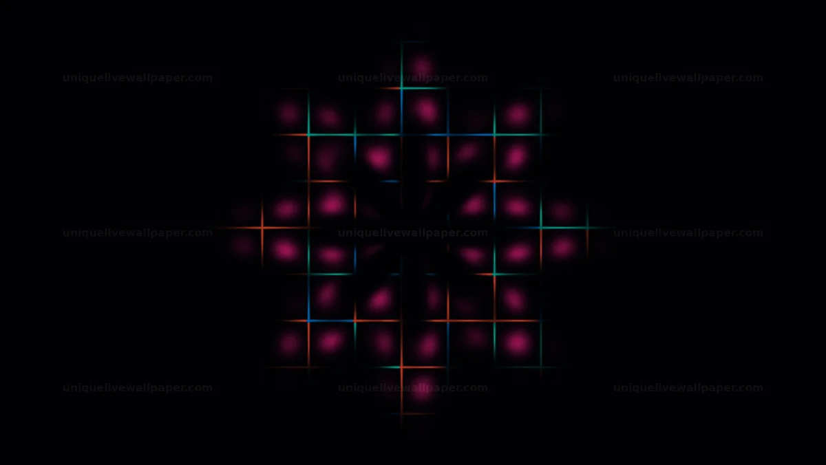 Watermarked thumbnail for Magenta Kaleidoscopic Flower Particles Seamless Loop