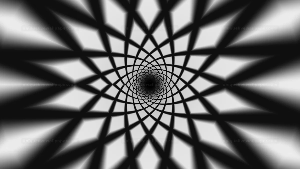 Watermarked thumbnail for Monochrome Optical Illusion Tunnel Background Seamless Loop