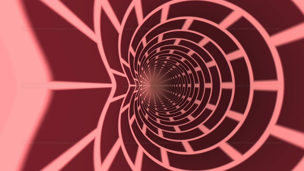 Pink Heart Grid Tunnel Background Seamless Loop