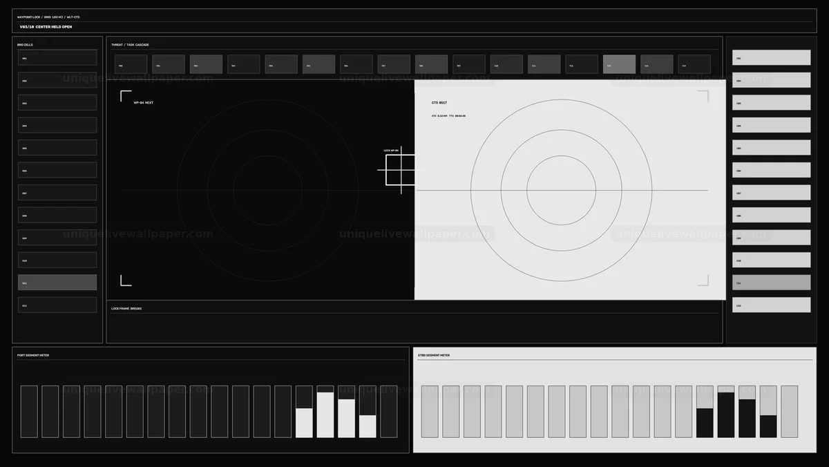 Naval Course Tracking HUD Seamless Loop