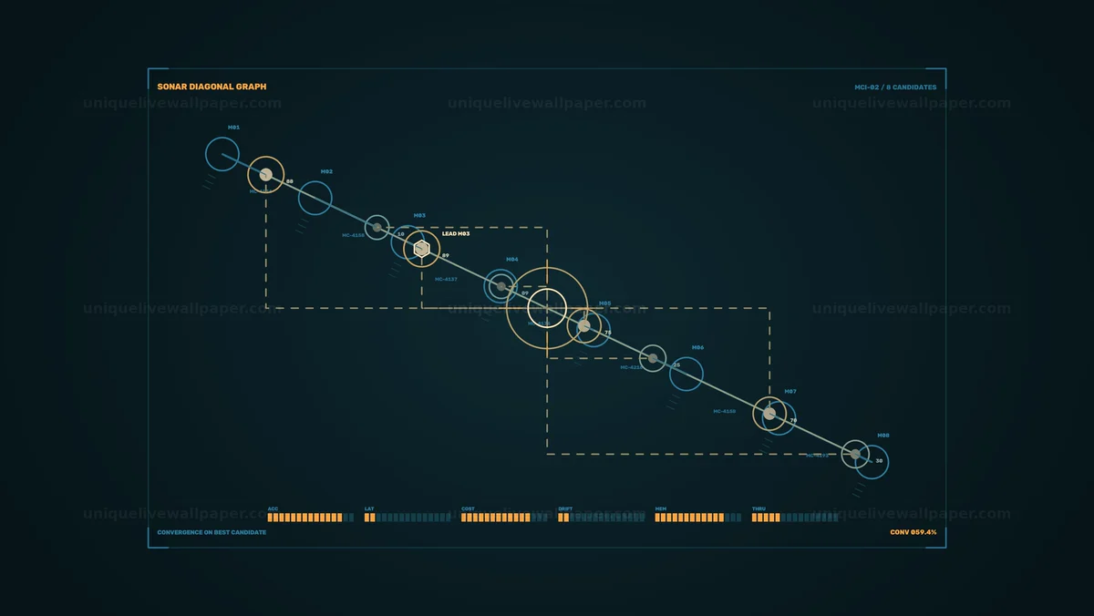 AI Model Comparison Graph HUD Seamless Loop