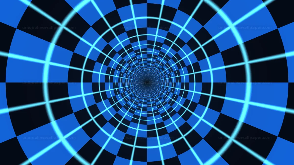 Watermarked thumbnail for Electric Blue Wormhole Background Seamless Loop