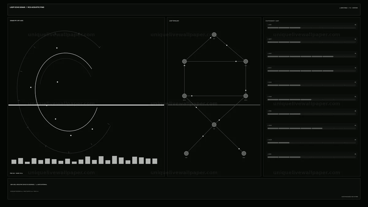 Monochrome Performance Tracking HUD Seamless Loop