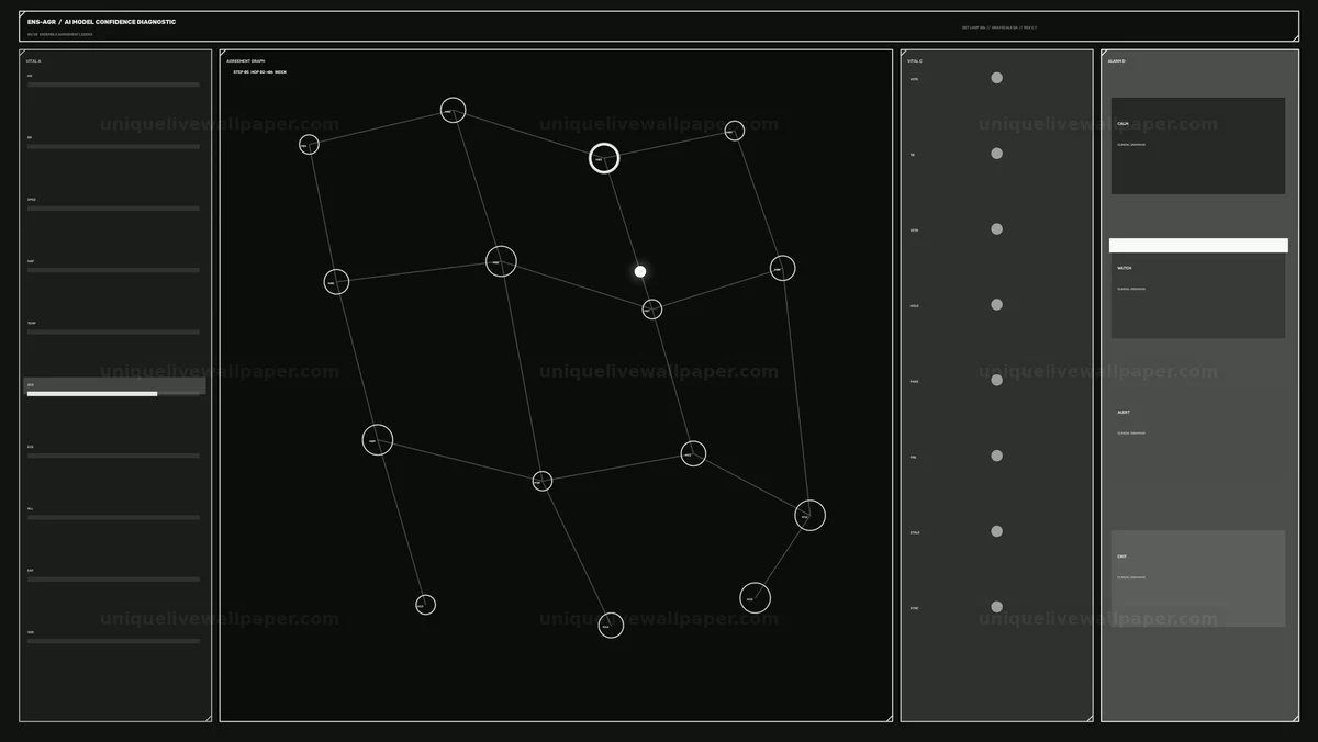 AI Model Confidence Diagnostic HUD Seamless Loop