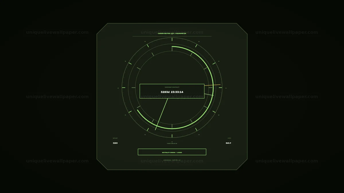 Watermarked thumbnail for Carbon Neutral Operations Countdown HUD Seamless Loop