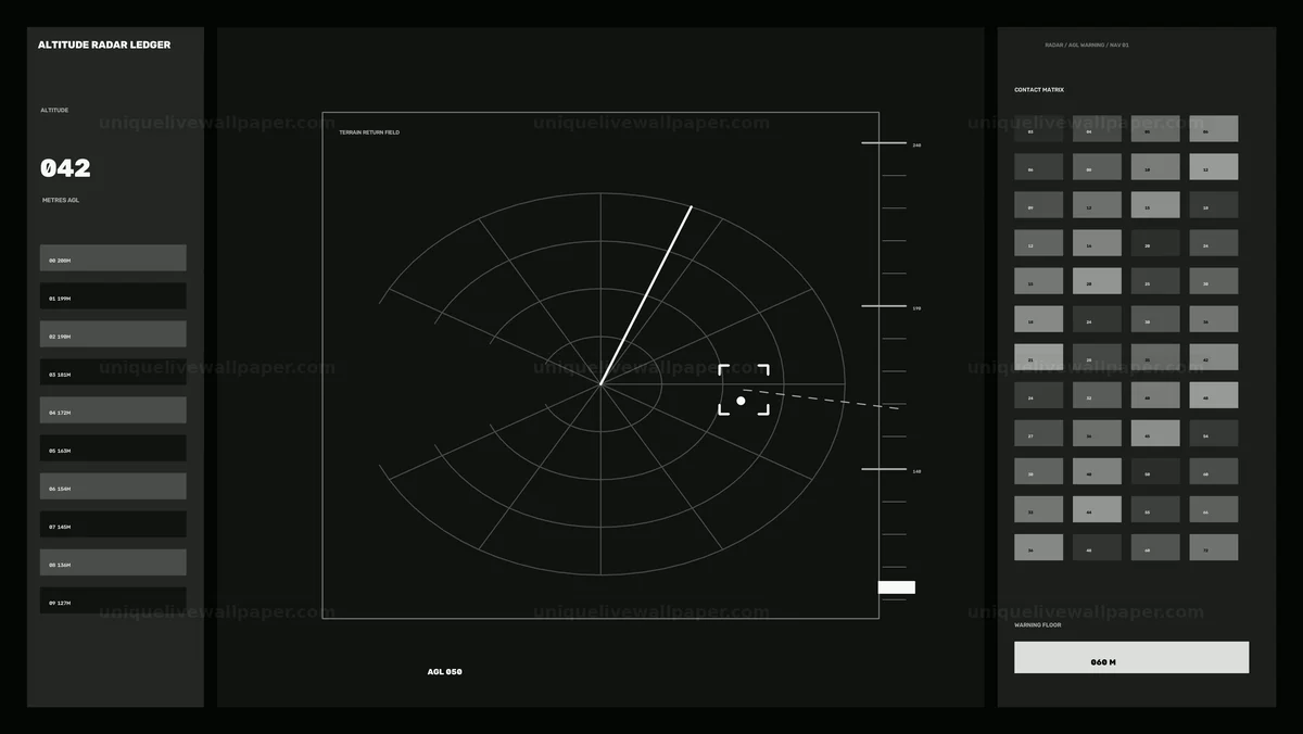 Drone Altitude Warning Radar HUD Seamless Loop