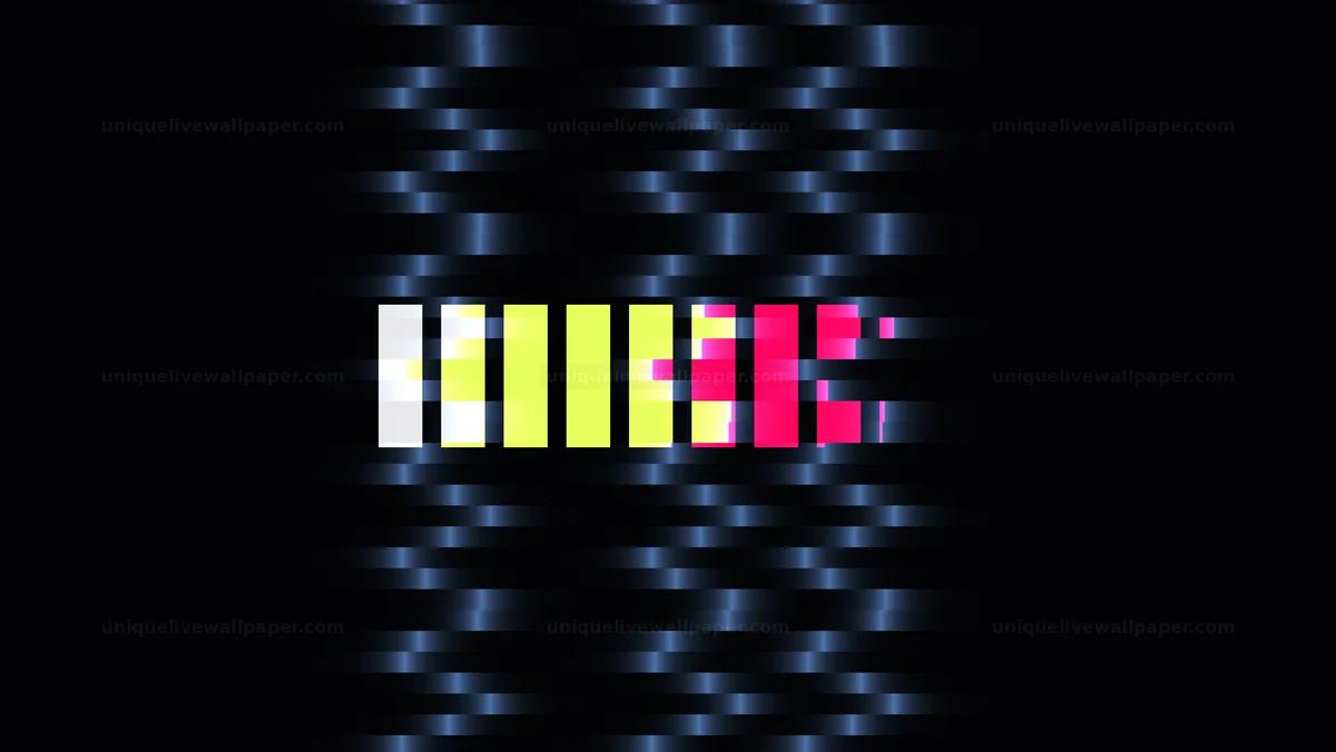 Glitch Mask Typography Reveal Seamless Loop