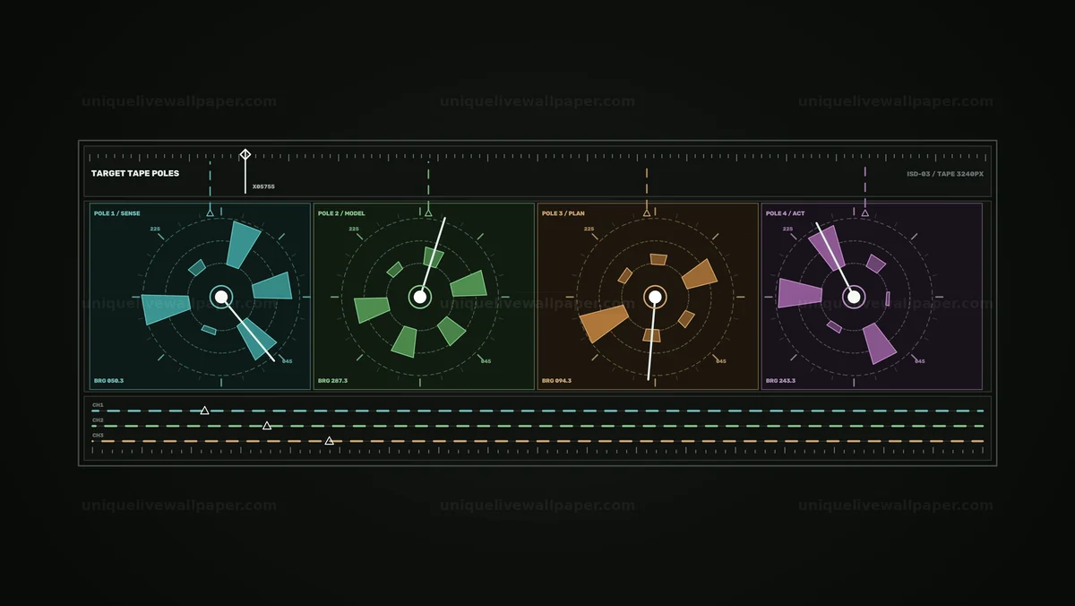 AI Intelligent Systems Display HUD Seamless Loop