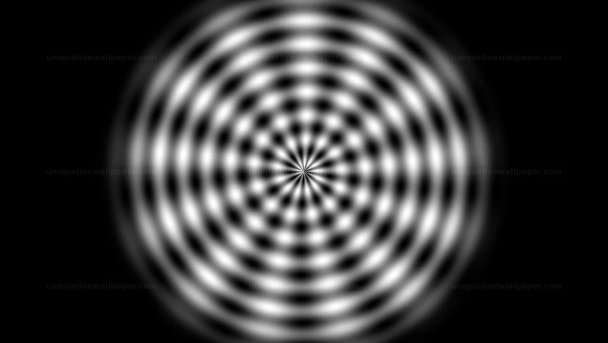 Black and White Radial Vortex Background Seamless Loop