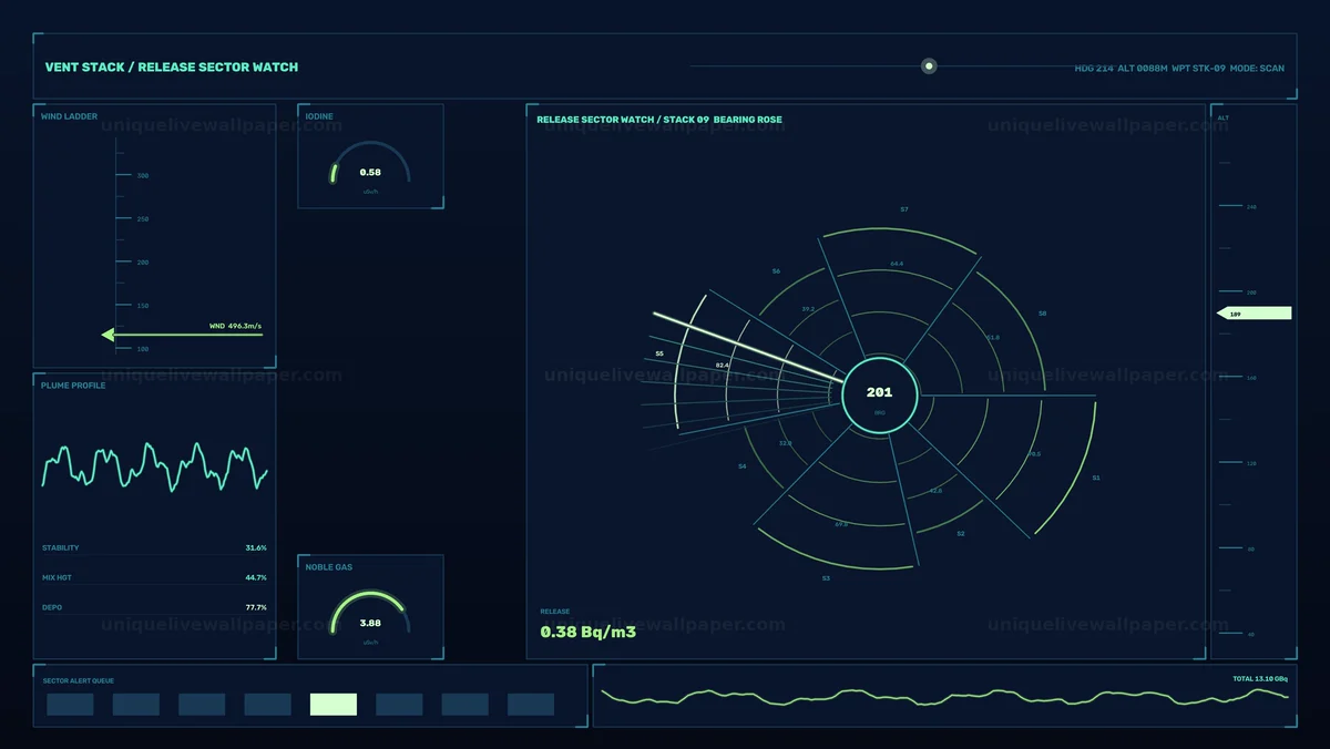 Industrial Release Monitoring HUD Seamless Loop