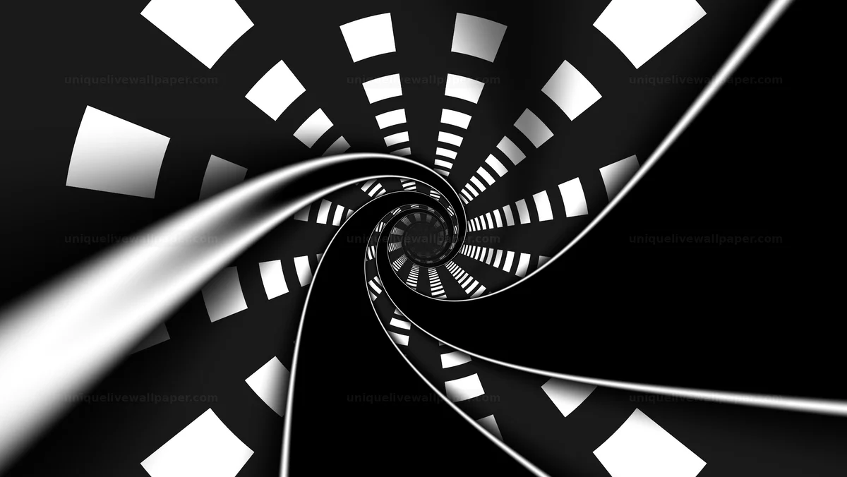 Watermarked thumbnail for Black and White Warped Tunnel Seamless Loop