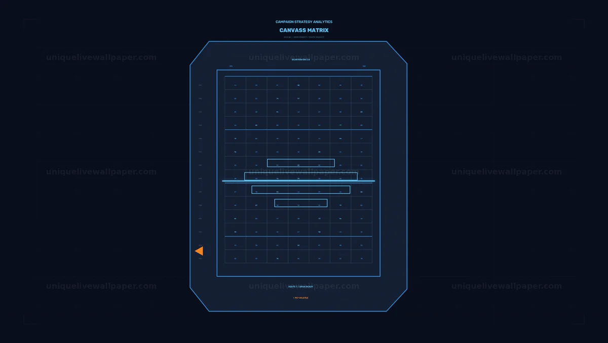 Campaign Strategy Analytics HUD Matrix Seamless Loop