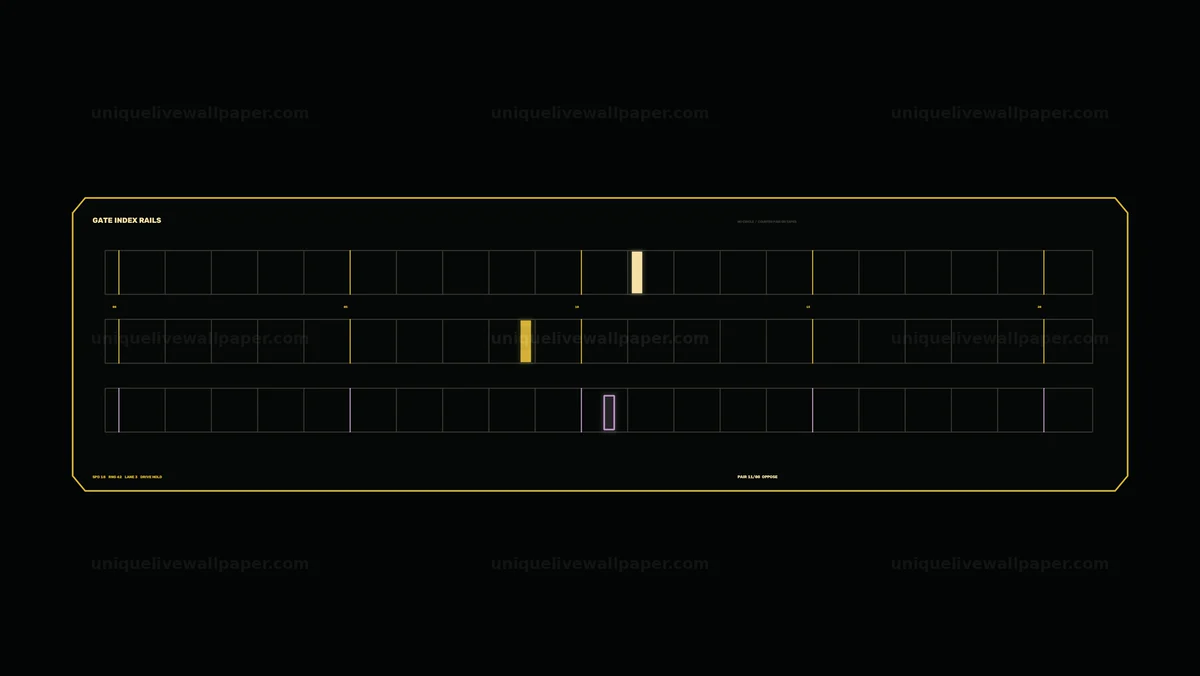 Cross-Border Gate Status HUD Seamless Loop