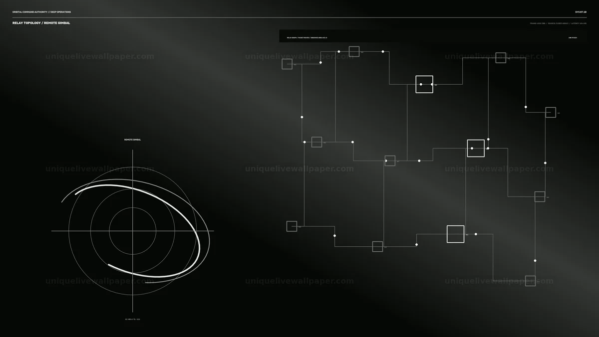 Futuristic Space Command Network HUD Seamless Loop