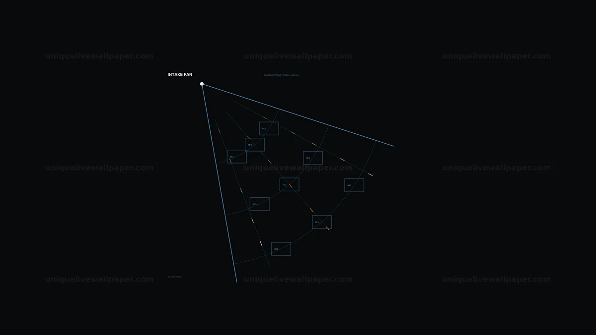 Industrial Control HUD Intake Fan Diagram Seamless Loop
